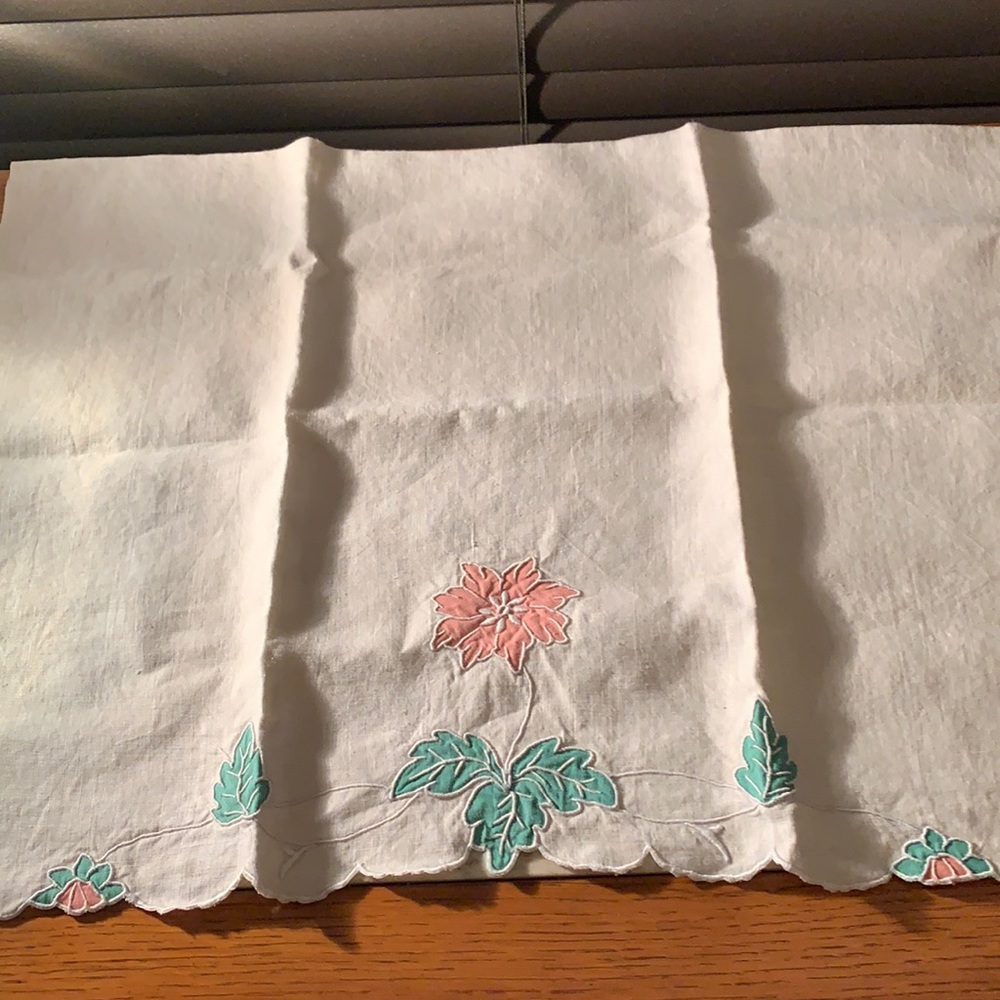 Vintage Hand Embroidered Kitchen Towel Never Used